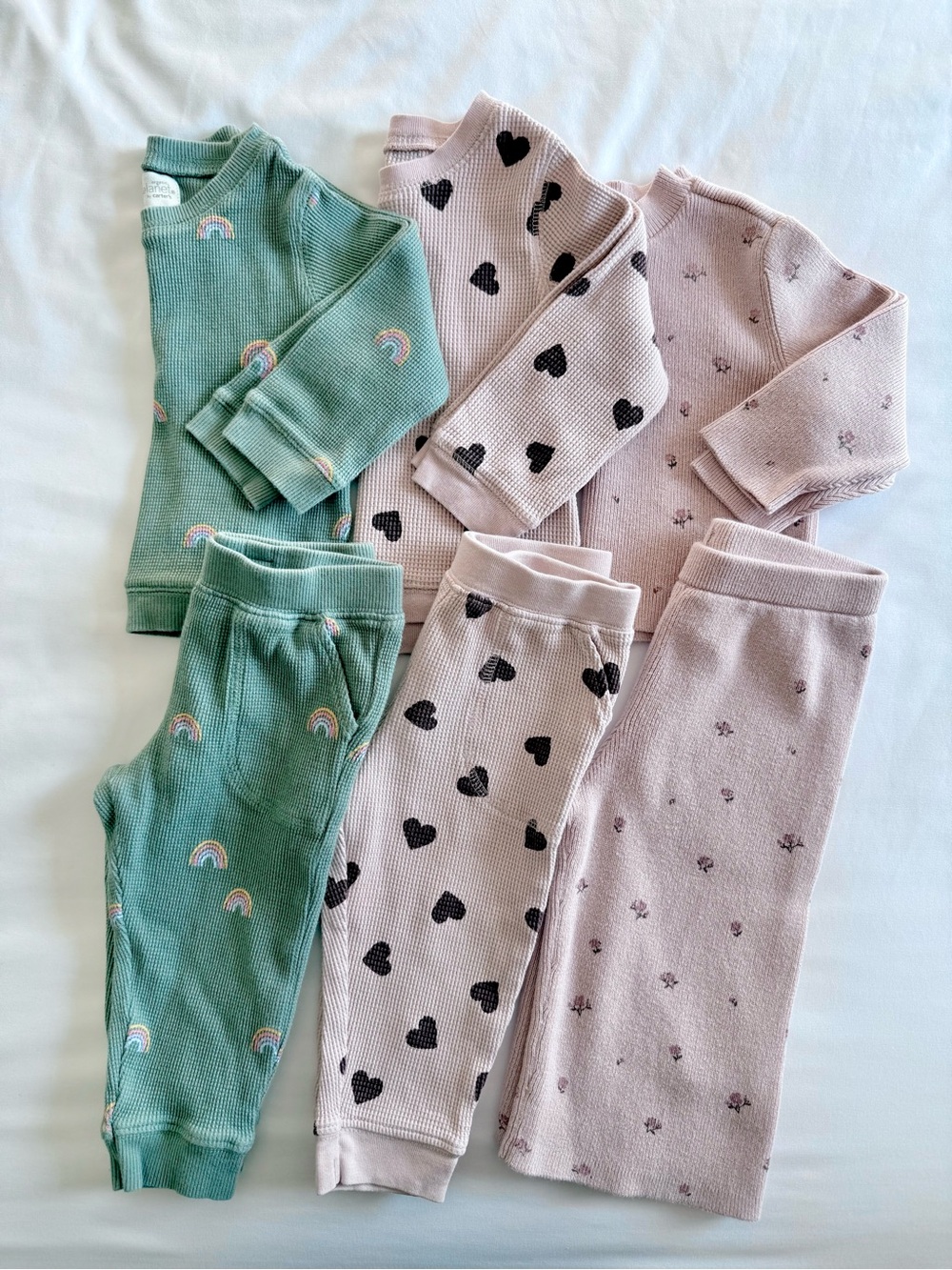 Little Planet organic cotton knit 2 pc sets - bundle of 3 outfits